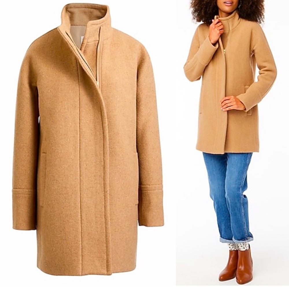 J Crew City Coat- Wool- Heather Acorn- Sz 6